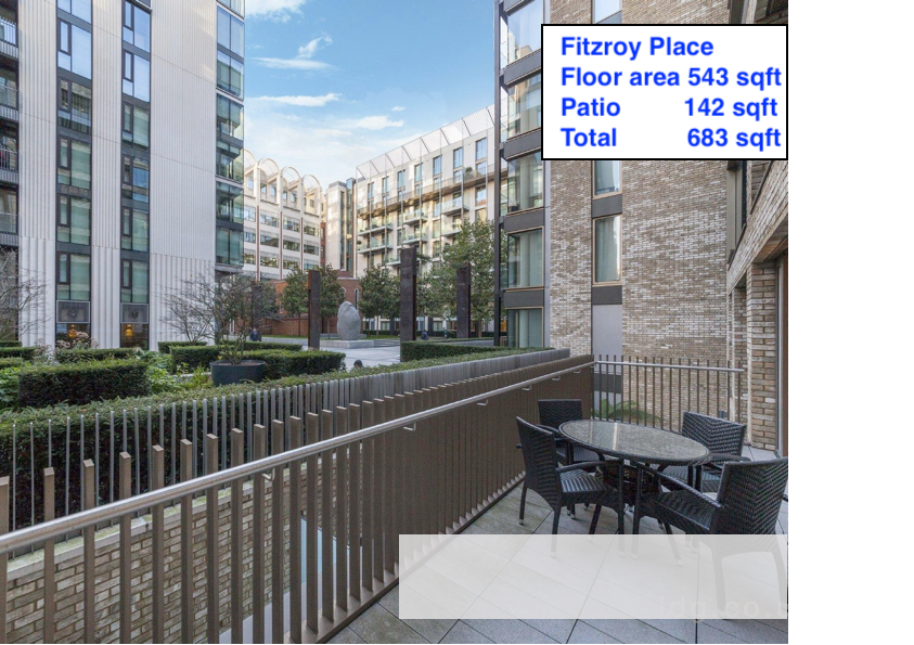 Flat Cleveland Street in Greater London