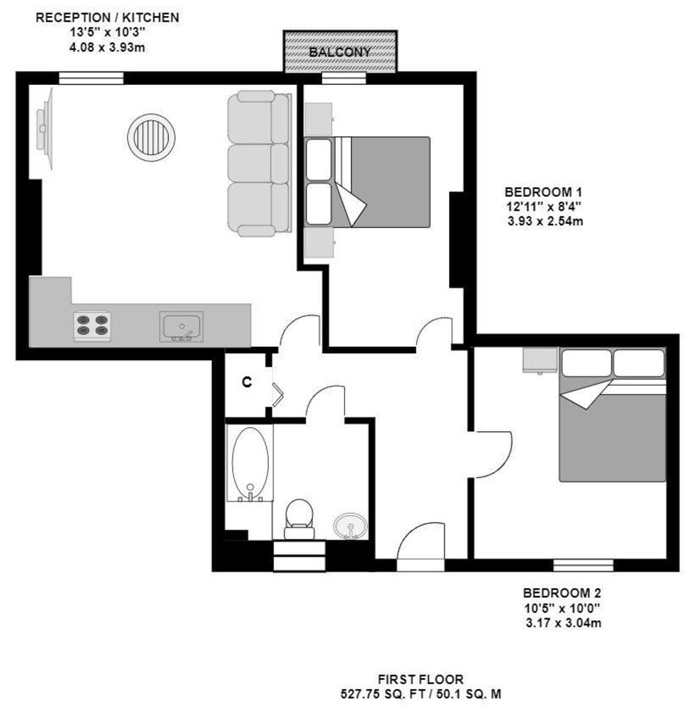 Flat George Row in Greater London