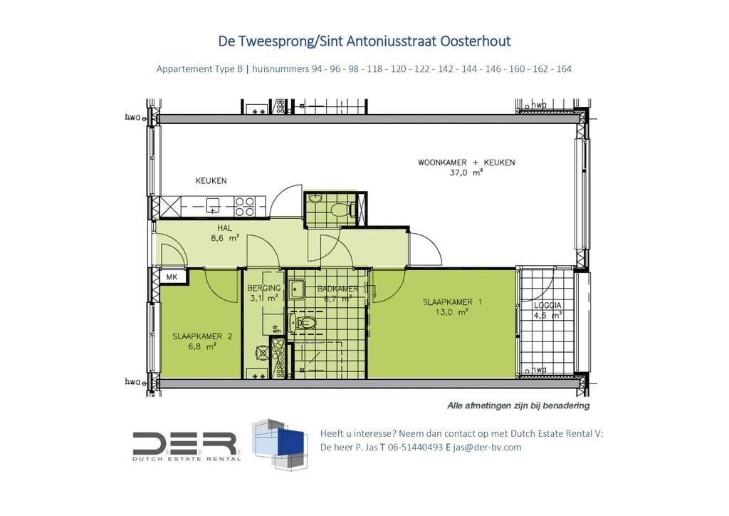 Appartement aan de Sint Antoniusstraat in Oosterhout