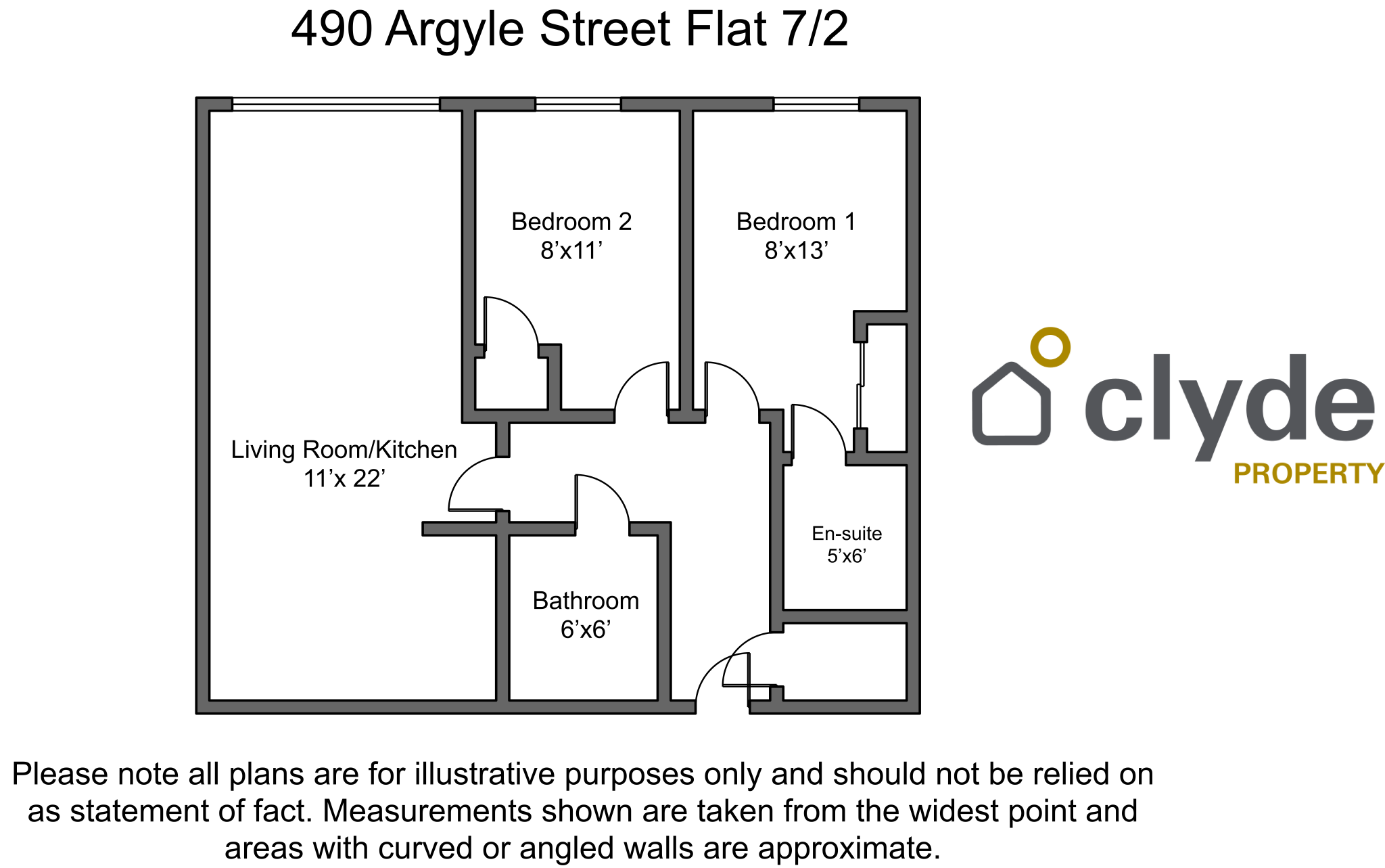 Flat Argyle Street in Glasgow