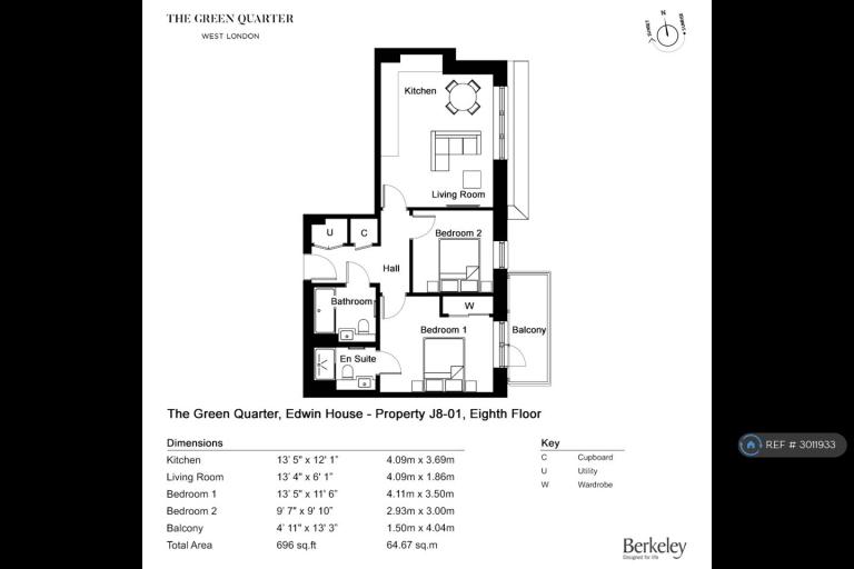 Flat Greenleaf Walk in Greater London