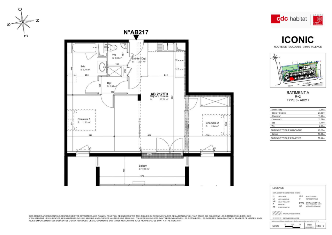Appartement Route de Toulouse à Talence