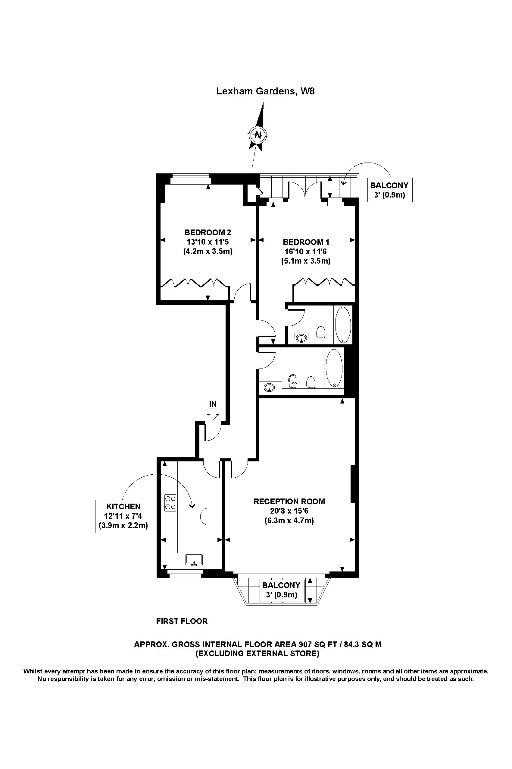 Flat Lexham Gardens in Greater London