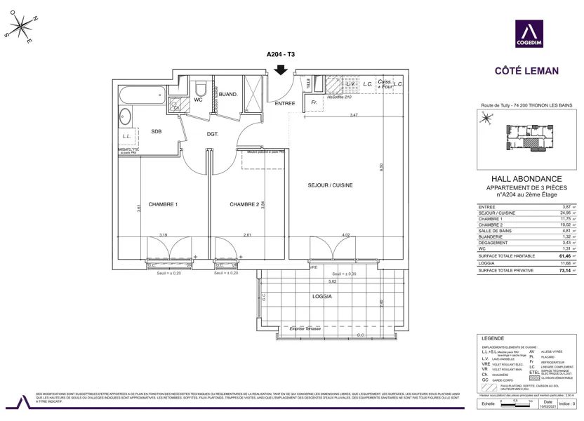 Appartement La Combaz Coinchat à Thonon-les-Bains