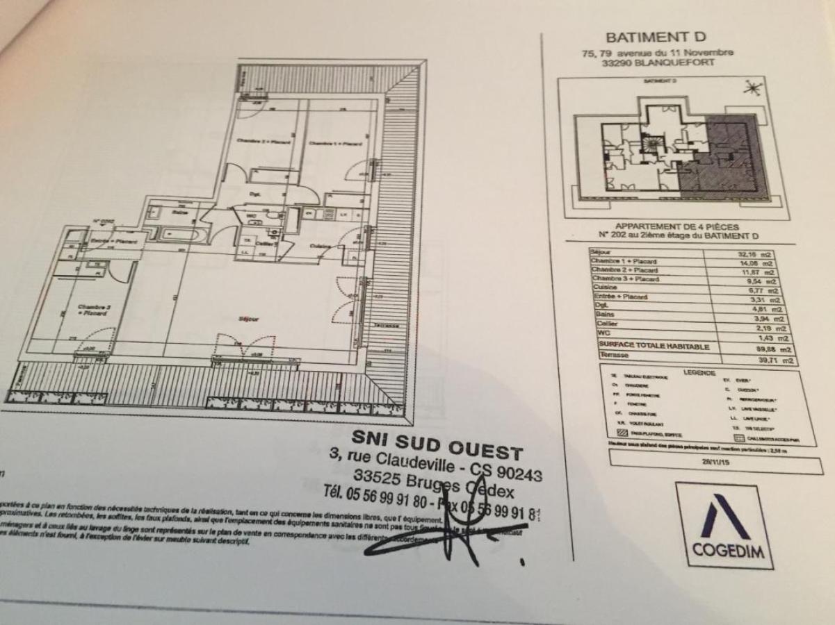 Appartement Avenue du XI Novembre à Blanquefort