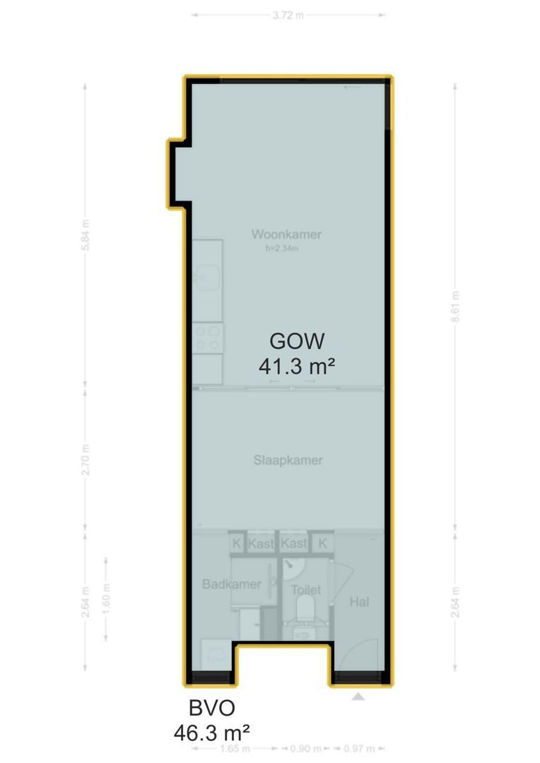 Studio te koop: Hazenstraat 56A, Amsterdam