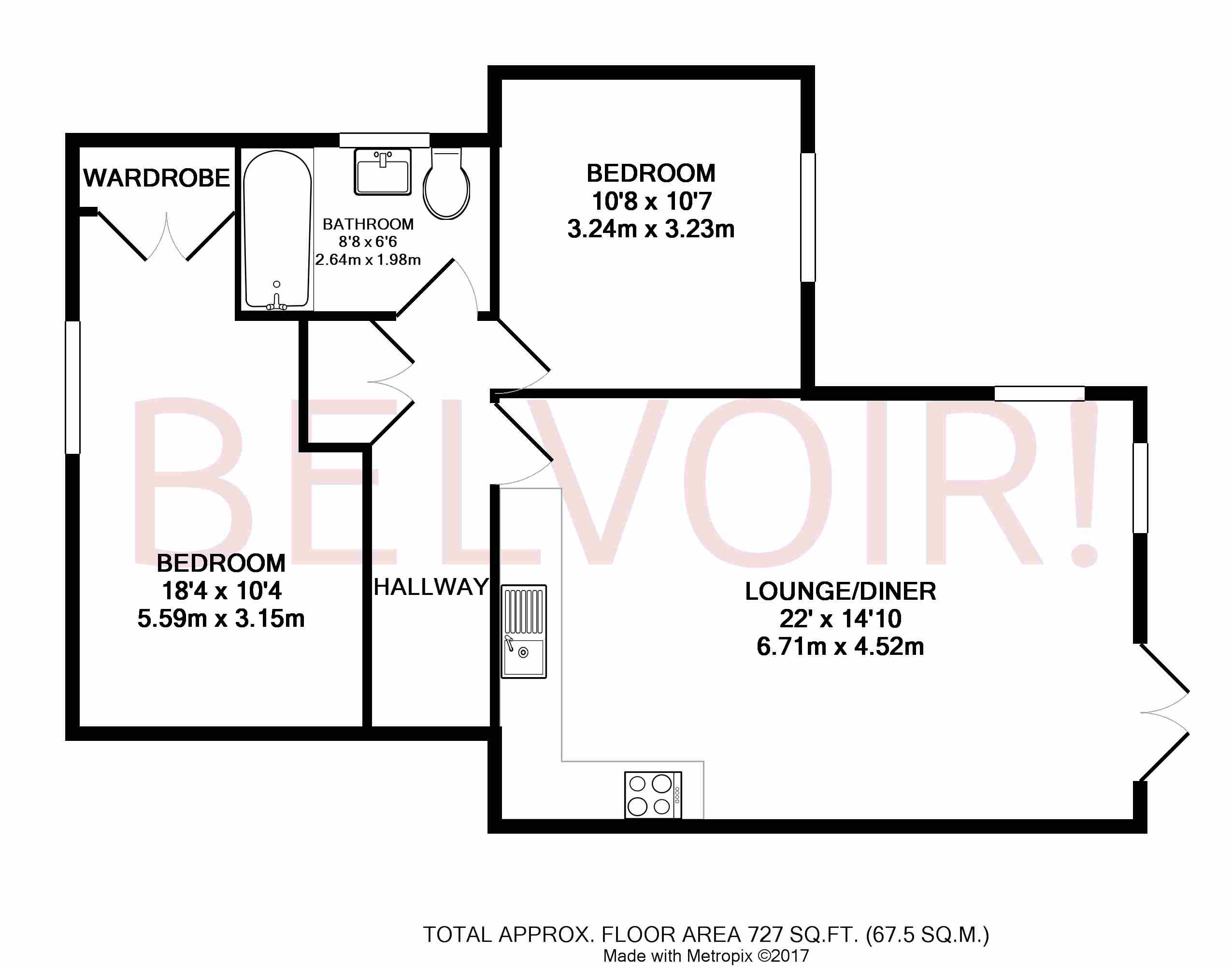 Flat Spoonwood Close in Basingstoke and Deane