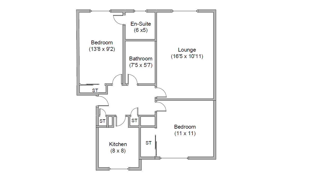 Flat Knightswood Court in Glasgow