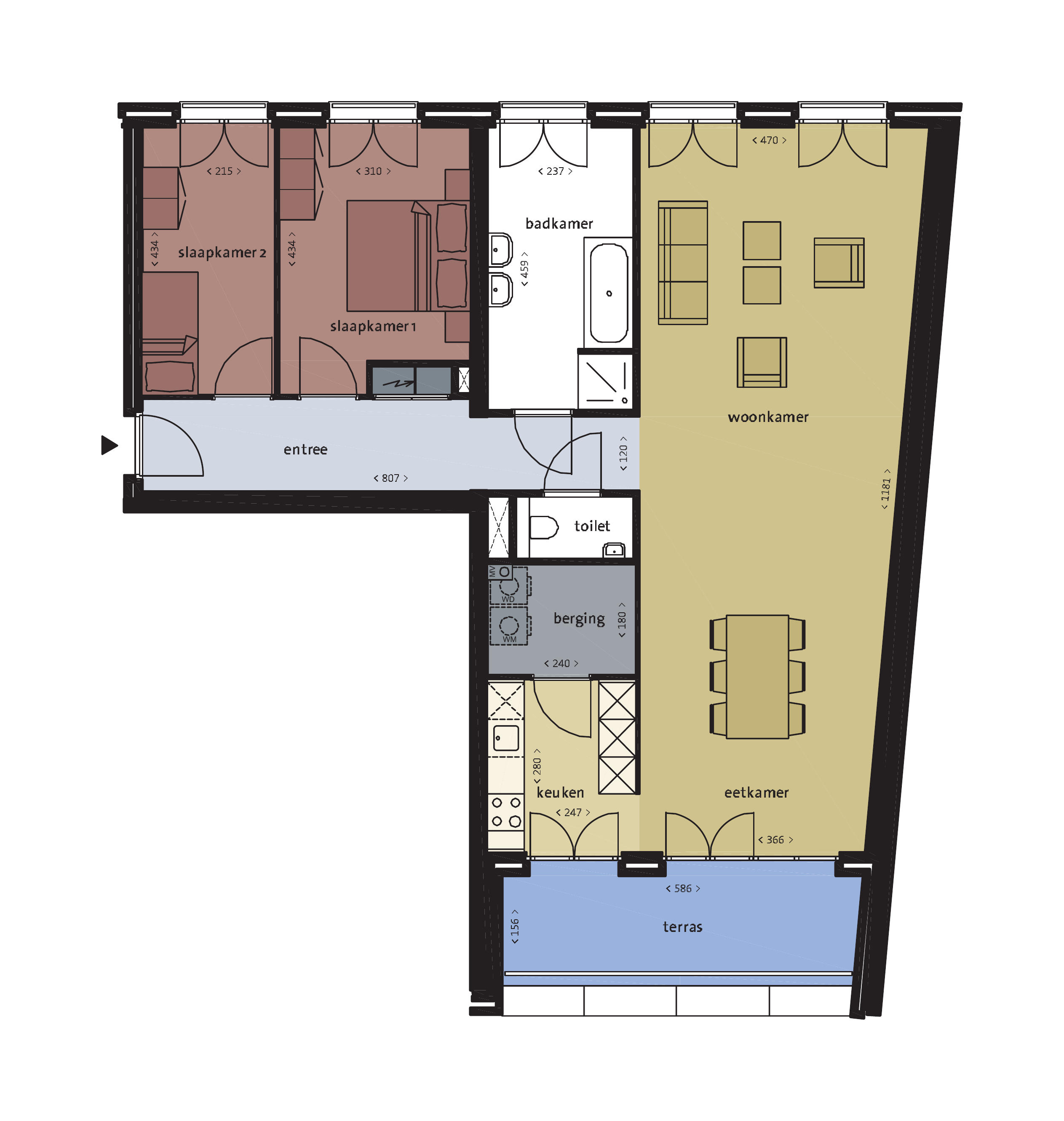 Appartement Bert Haanstrakade in Amsterdam
