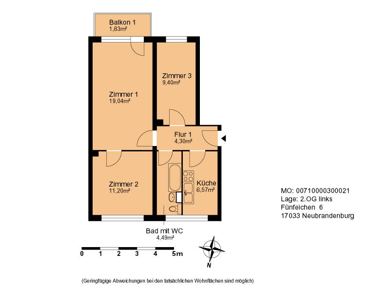 Wohnung Fünfeichen in Neubrandenburg