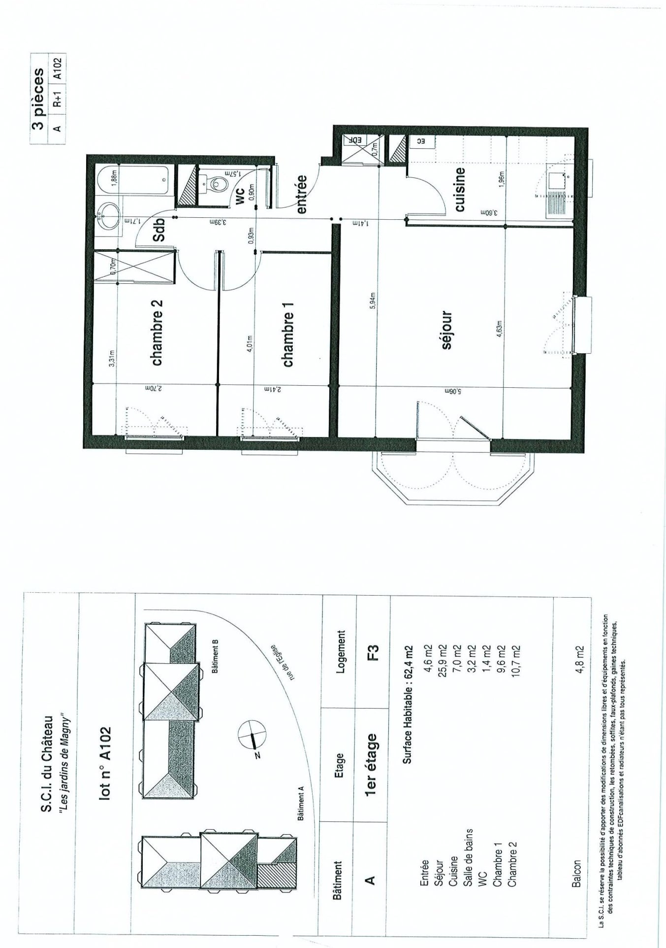 Appartement Rue des Fermes à Magny-le-Hongre