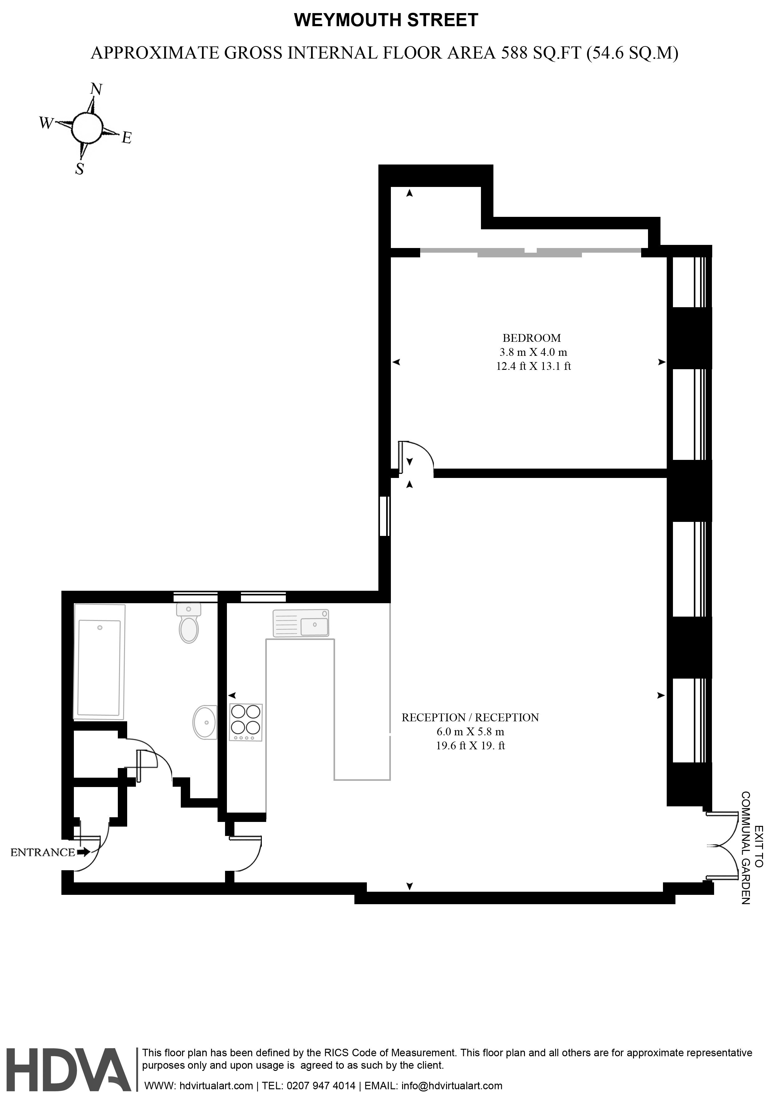 Flat Weymouth Street in City of Westminster