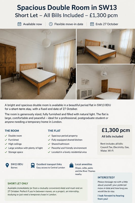 Room Arundel Terrace in Greater London