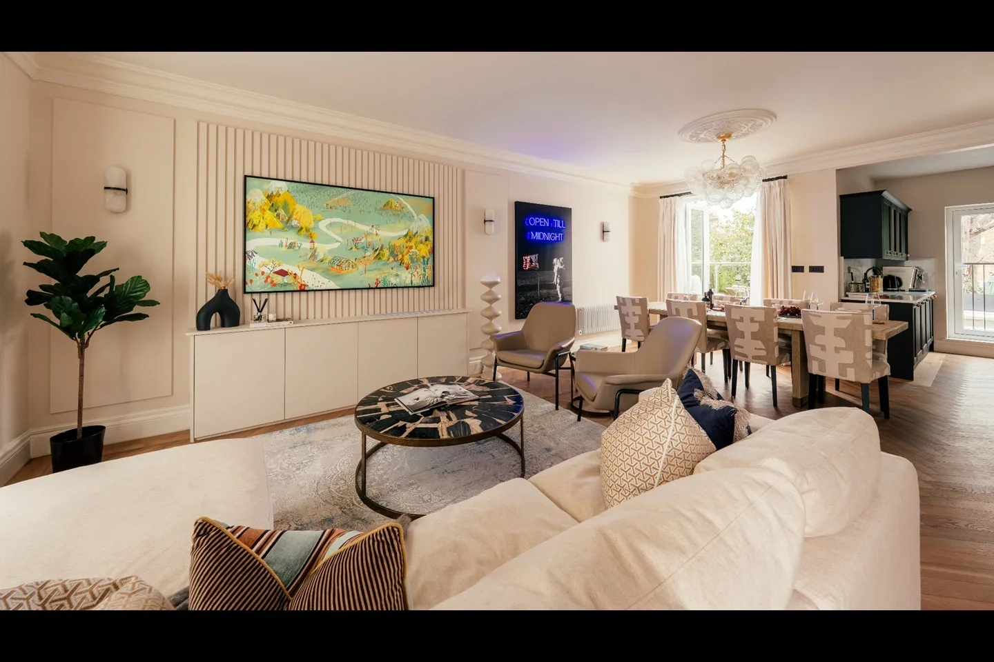 Flat Dawes Road in Greater London