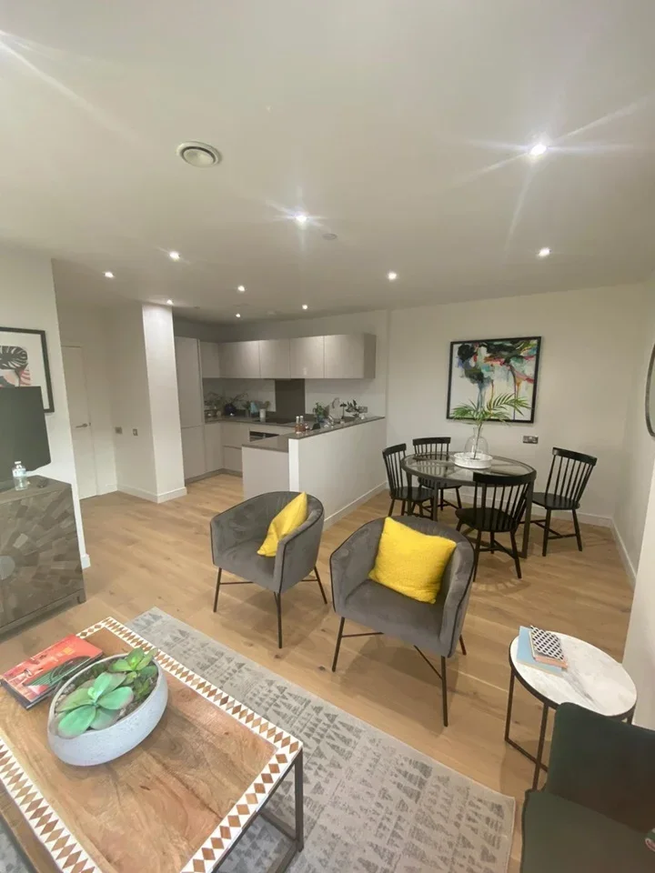 Flat River Barge Close in Greater London