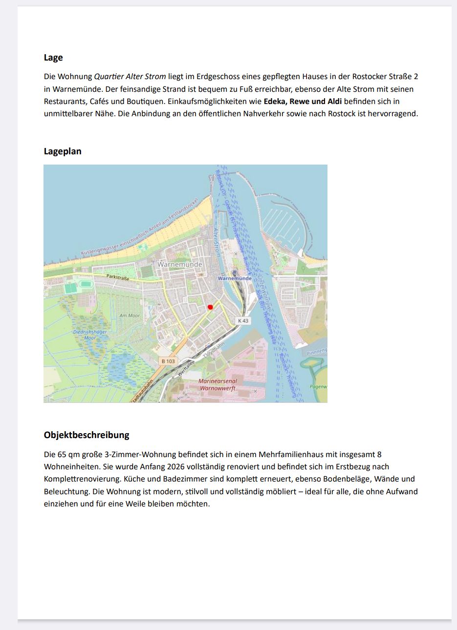 Wohnung Rostocker Straße in Rostock