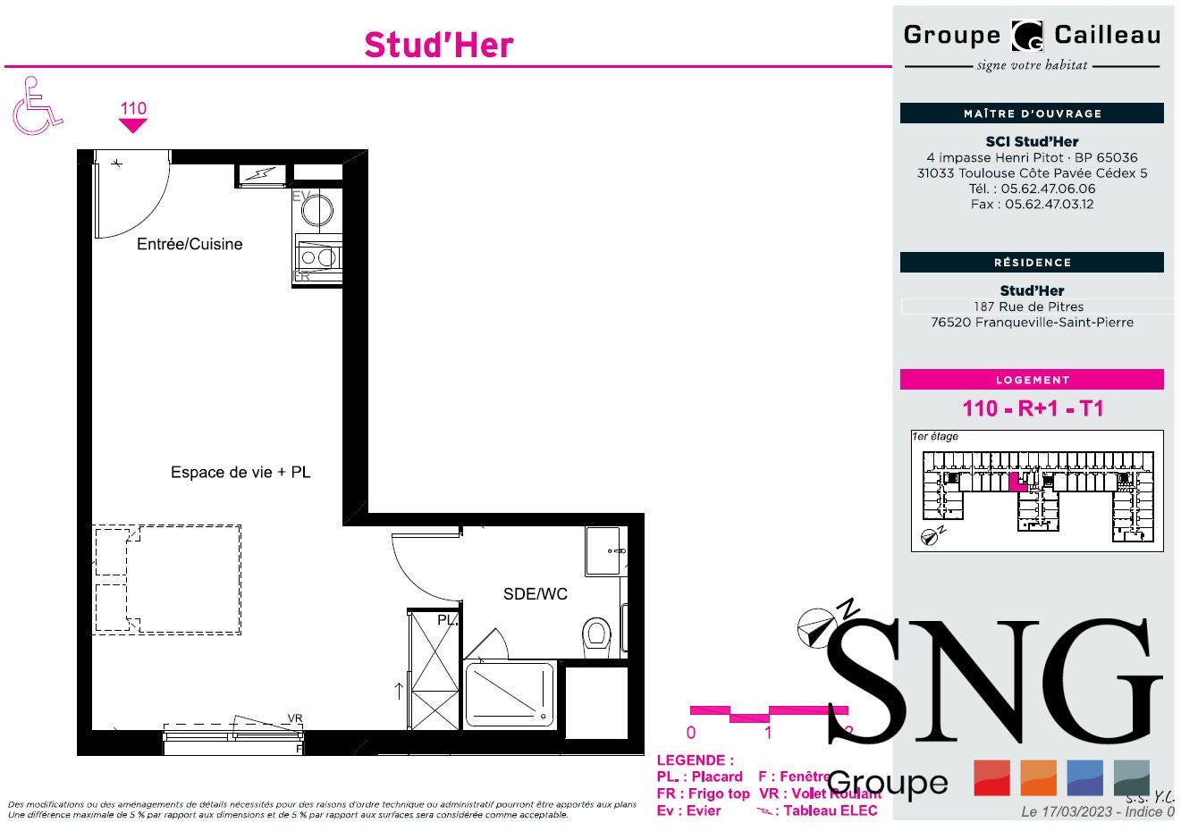 Flat D 95 in Franqueville-Saint-Pierre
