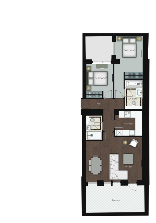 Flat Kensington Gardens Square in City of Westminster