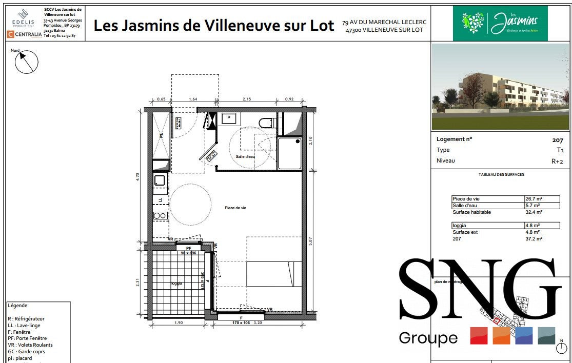 Appartement Avenue du Maréchal Leclerc à Villeneuve-sur-Lot