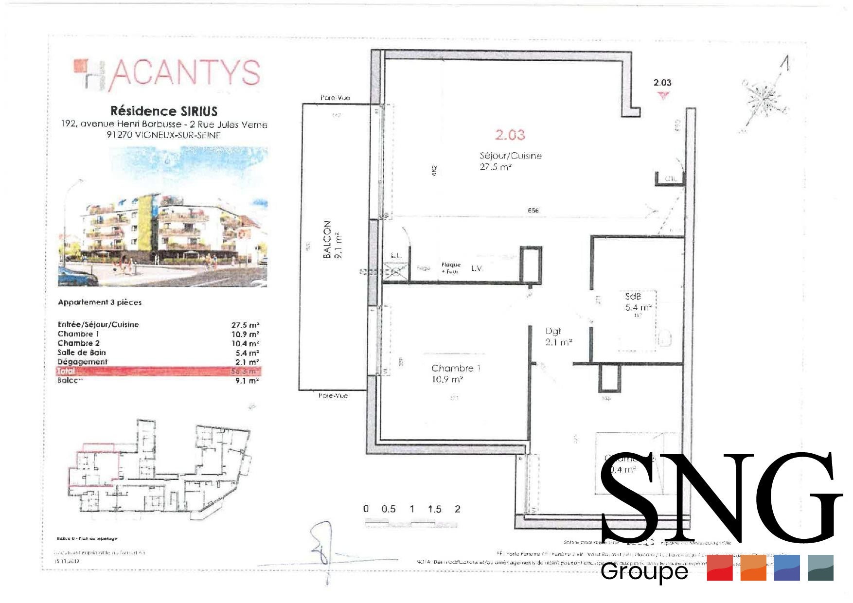 Appartement Rue Jules Verne à Vigneux-sur-Seine