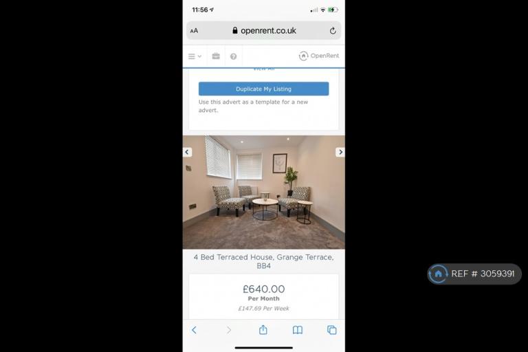 Room Grange Terrace in Borough of Rossendale