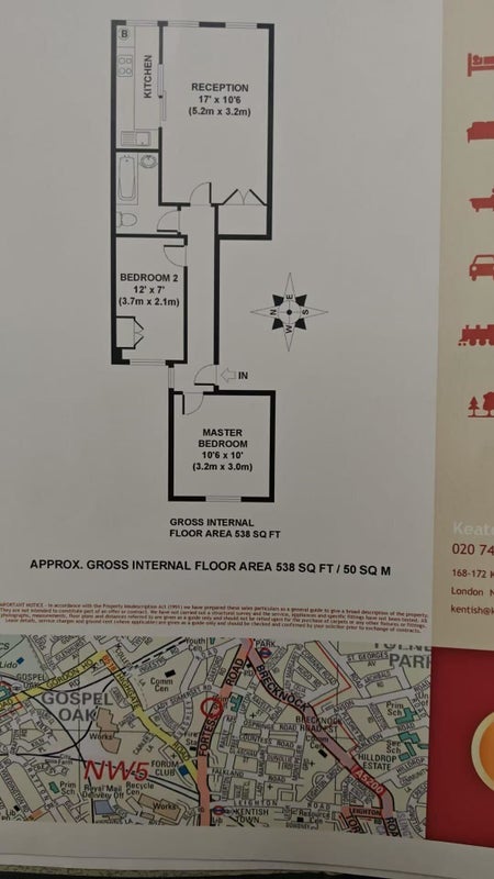 Room Fortess Road in Greater London
