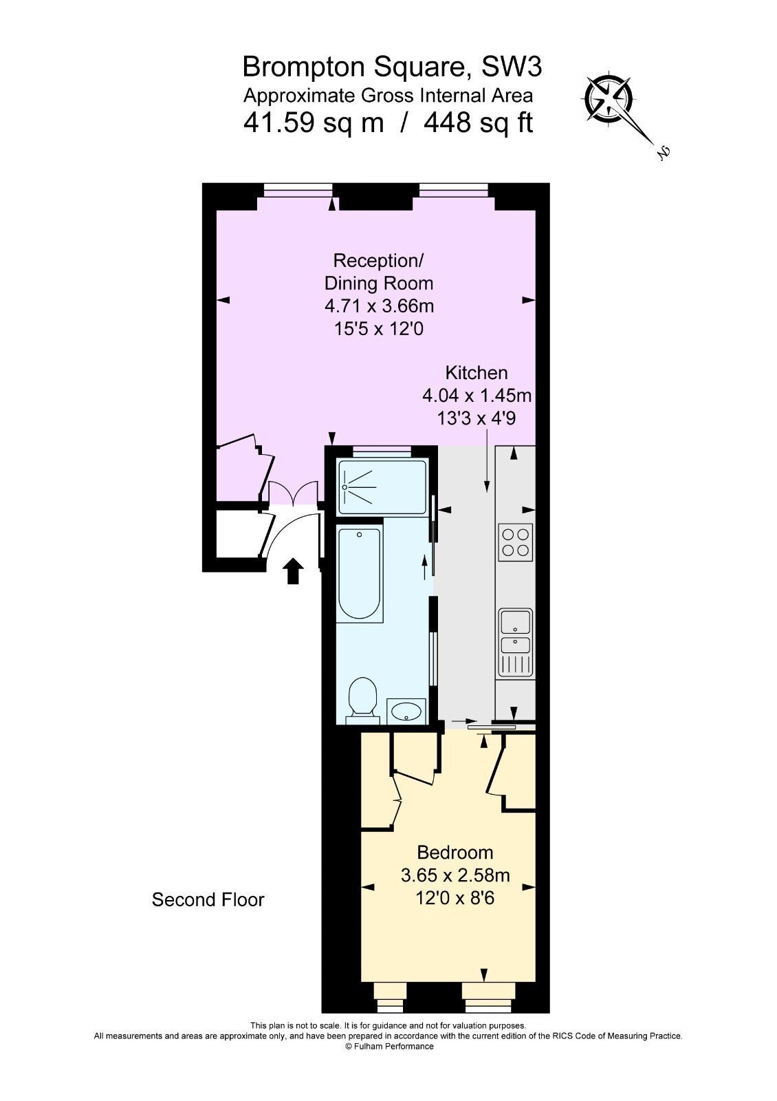 Flat Brompton Square in Greater London