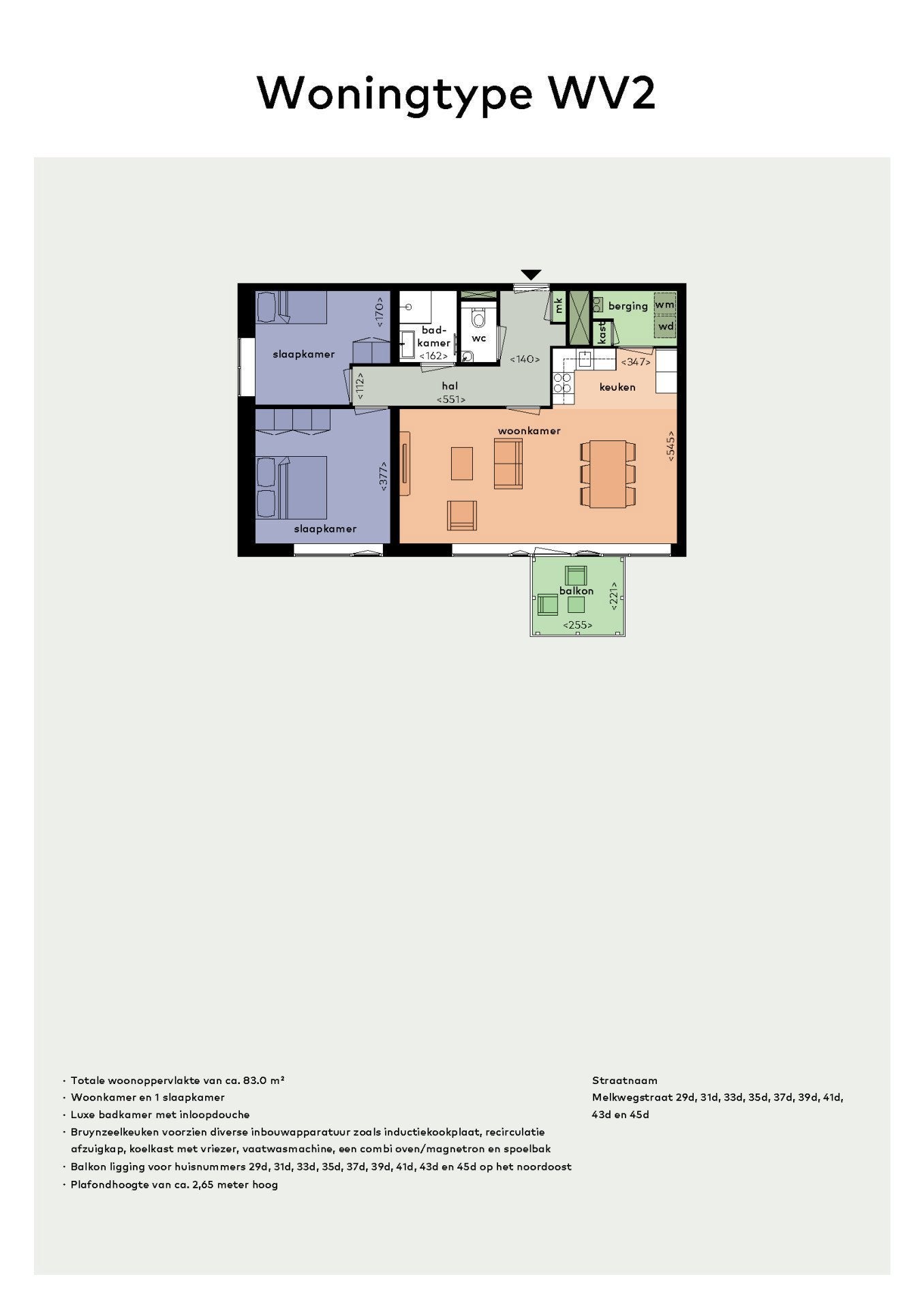 Appartement Melkwegstraat in Den Haag