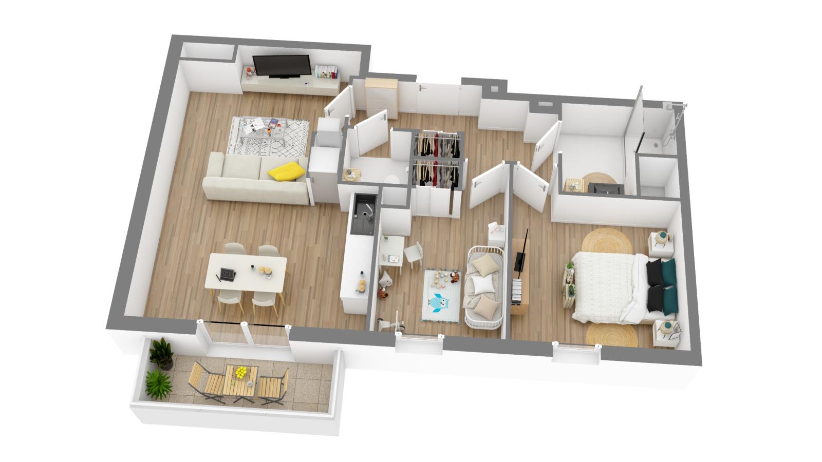Flat Place des Astres in Montbazon