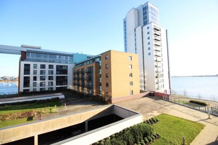 Flat Cardiff Bay Peninsula Boardwalk in Cardiff