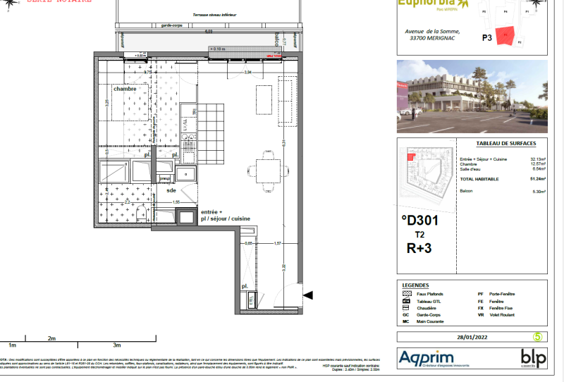 Appartement rue Germaine Tillion à Mérignac