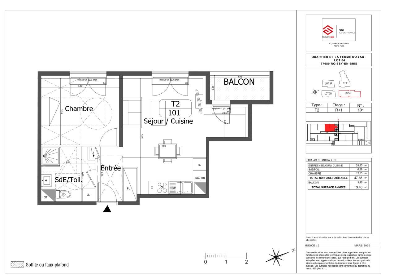 Flat Rue Gaston Monnerville in Roissy-en-Brie