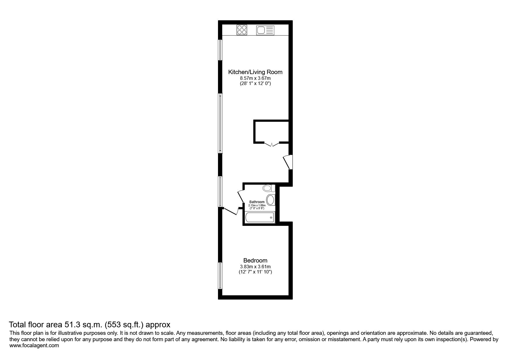 Flat Upper Gough Street in Birmingham