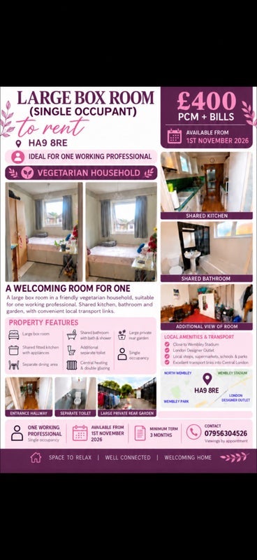 Room Thirlmere Gardens in Greater London