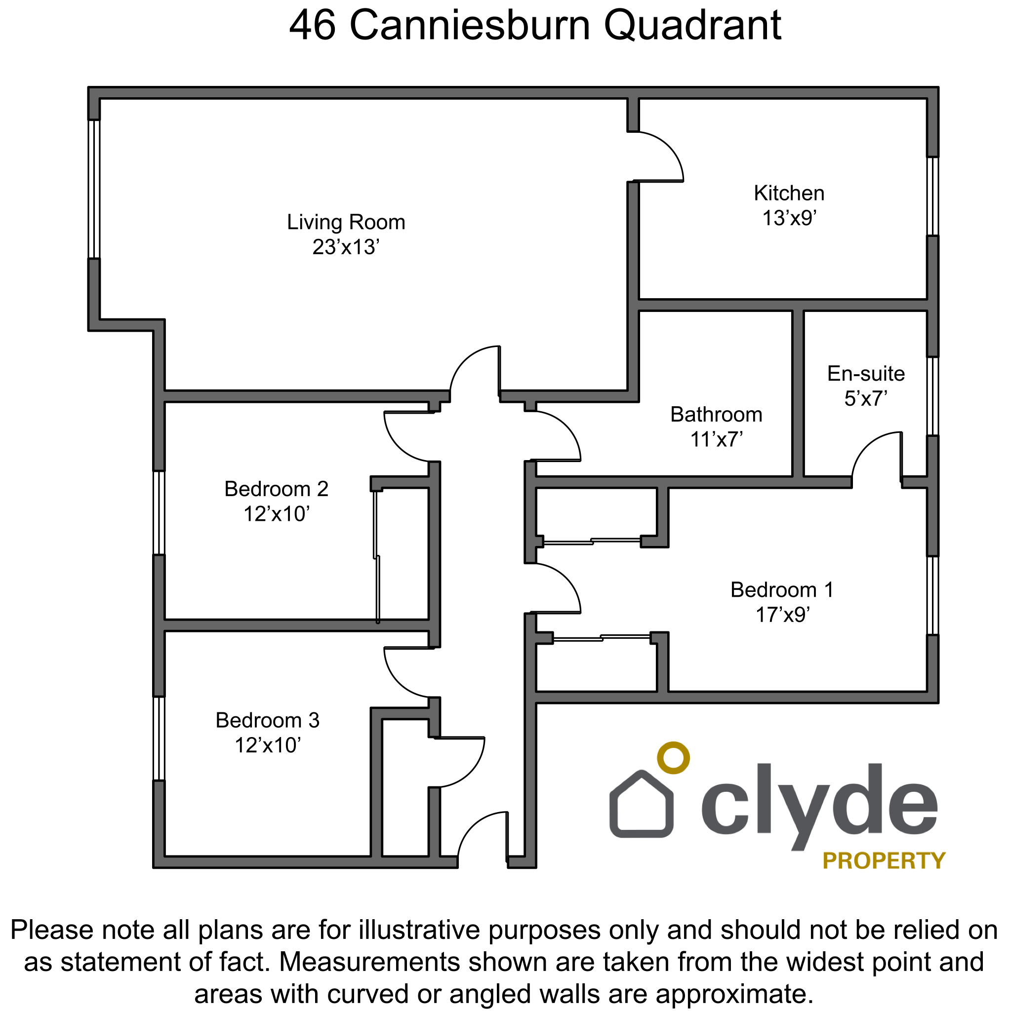 Flat Canniesburn Quadrant in Bearsden