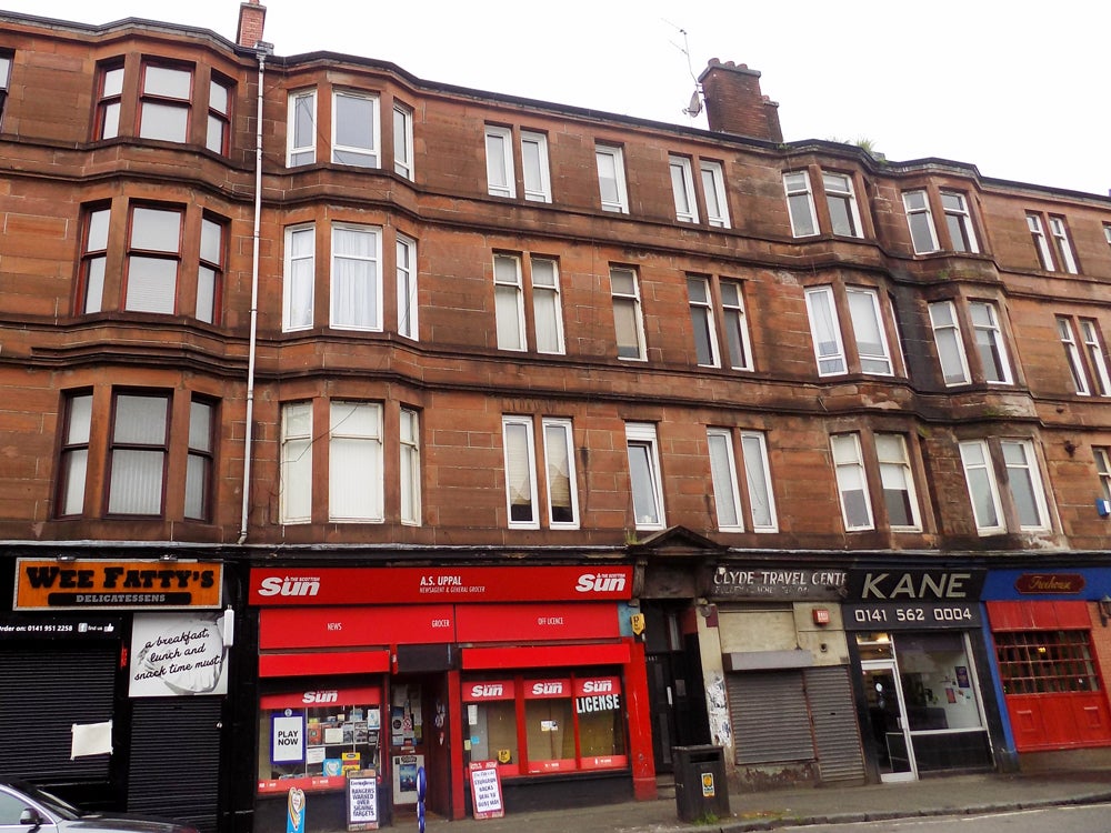 Flat Dumbarton Road in Glasgow