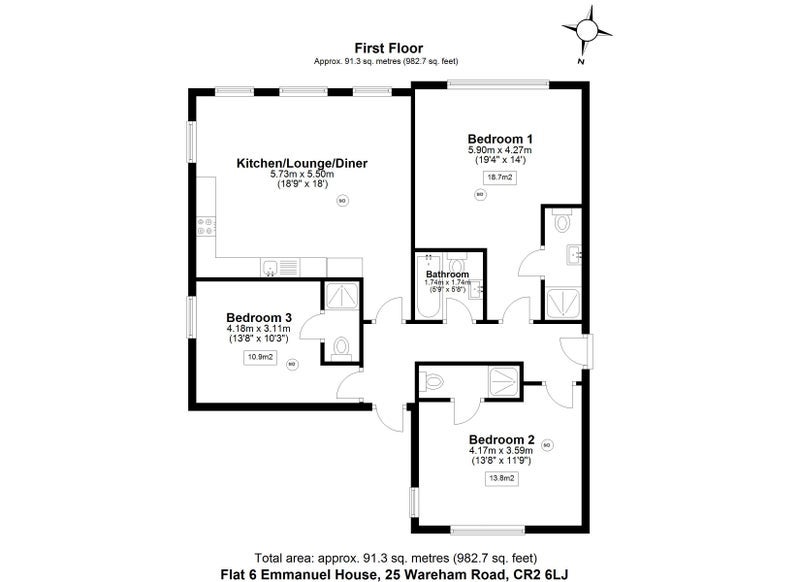 Room Warham Road in Greater London
