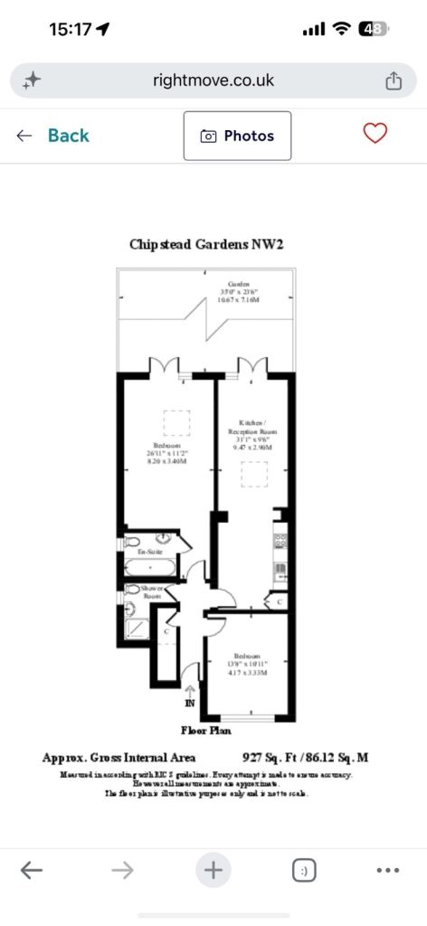 Flat Chipstead Gardens in Greater London