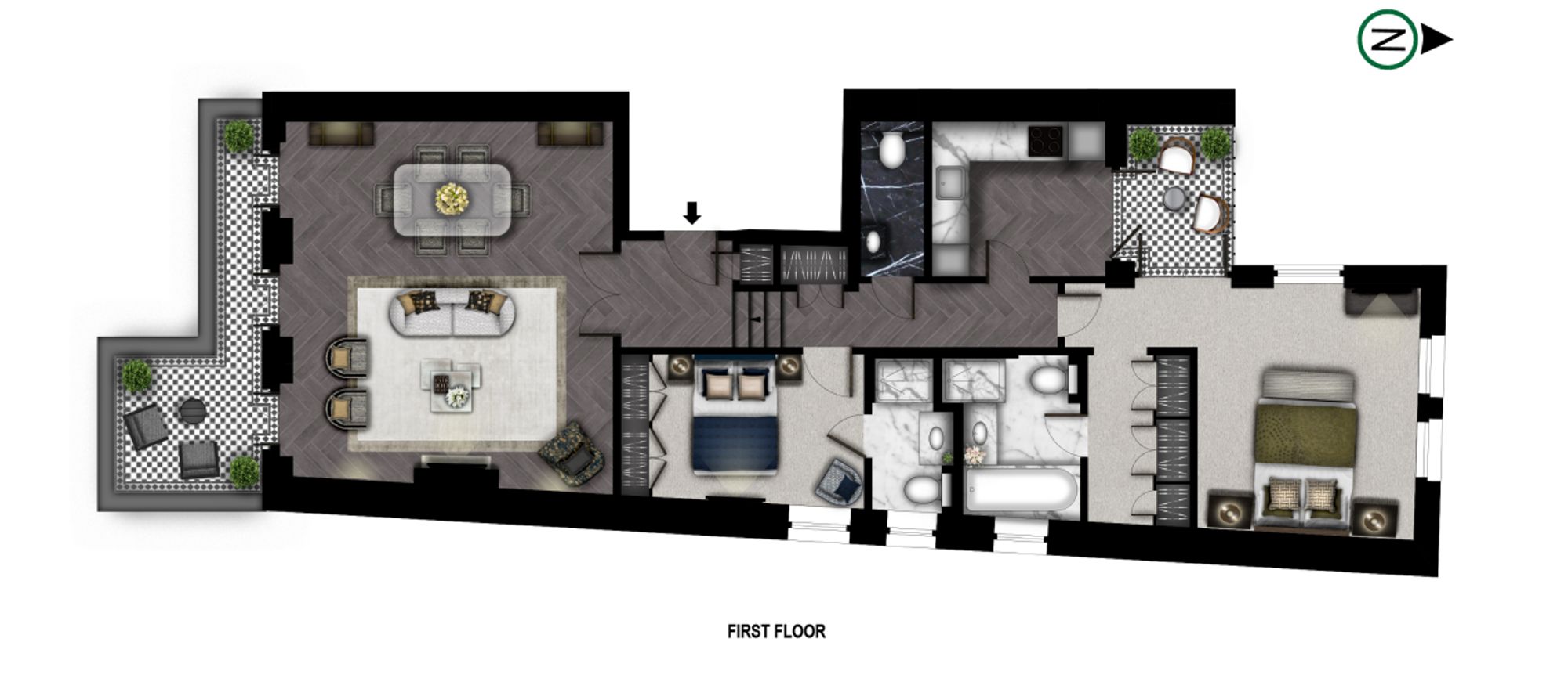 Flat Prince of Wales Terrace in Greater London