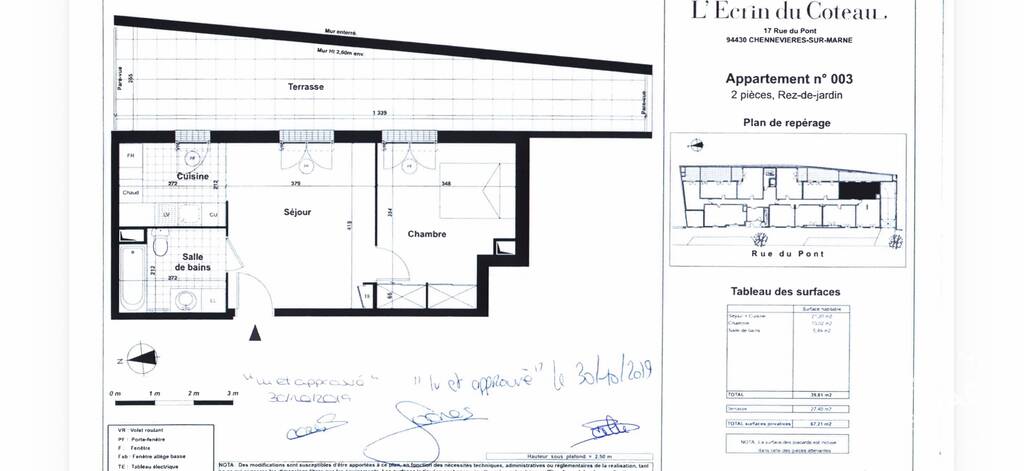Appartement Rue des Bordes à Chennevières-sur-Marne