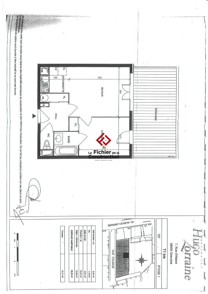 Flat Rue d'Alsace in Grenoble