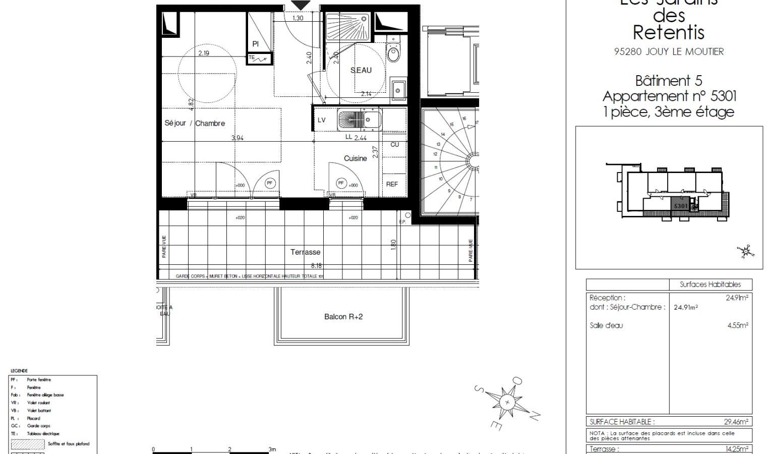 Appartement Square des Retentis à Jouy-le-Moutier