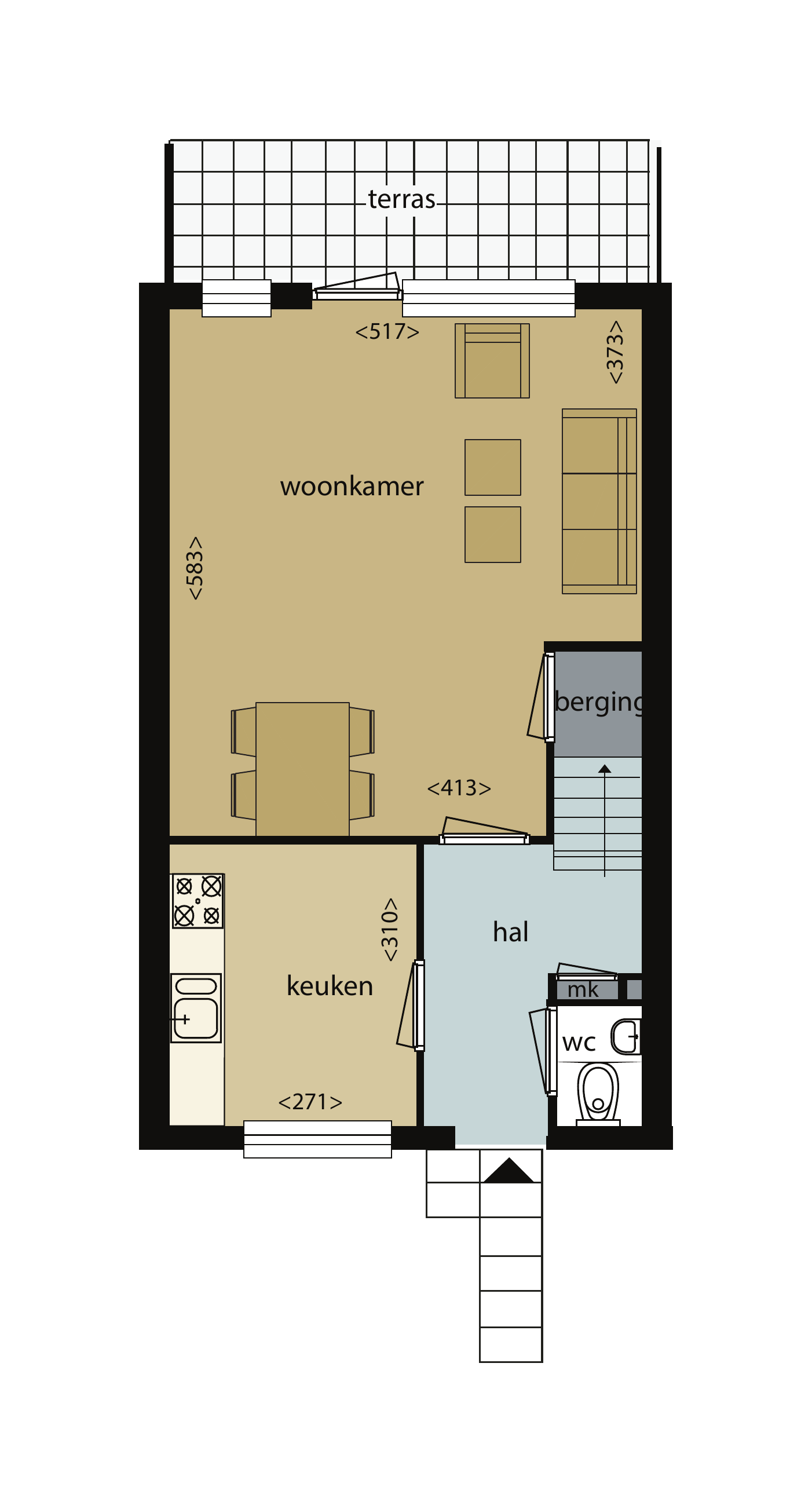 Woonhuis aan de Mijndenhof in Amsterdam (1106 GW)