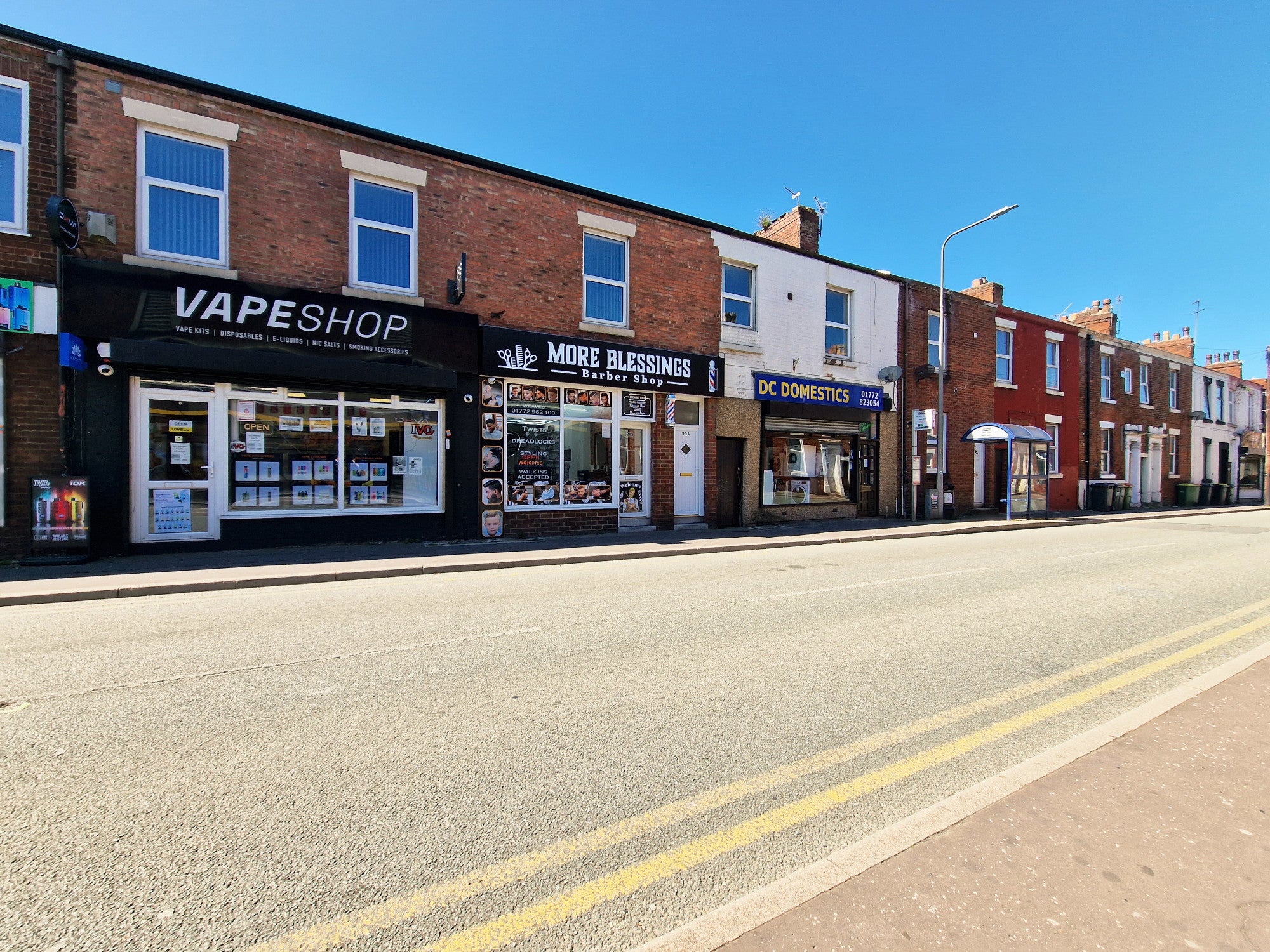 Flat Plungington Road in Preston