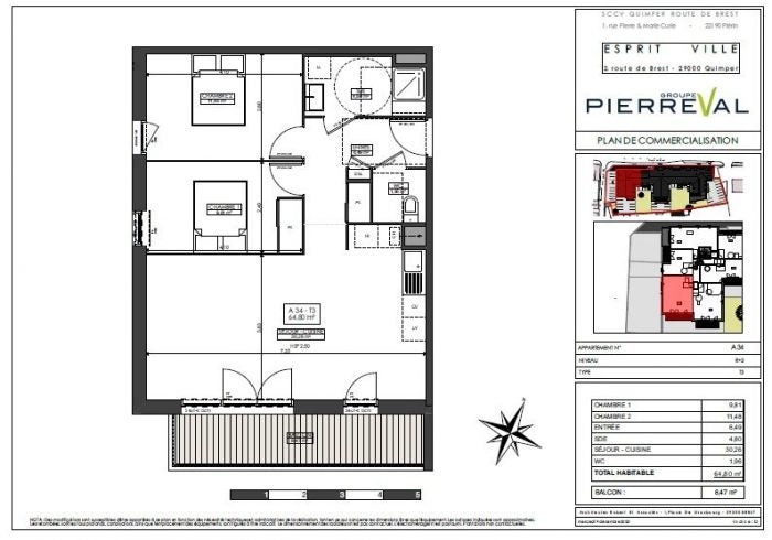 Appartement Boulevard des Frères Maillet à Quimper