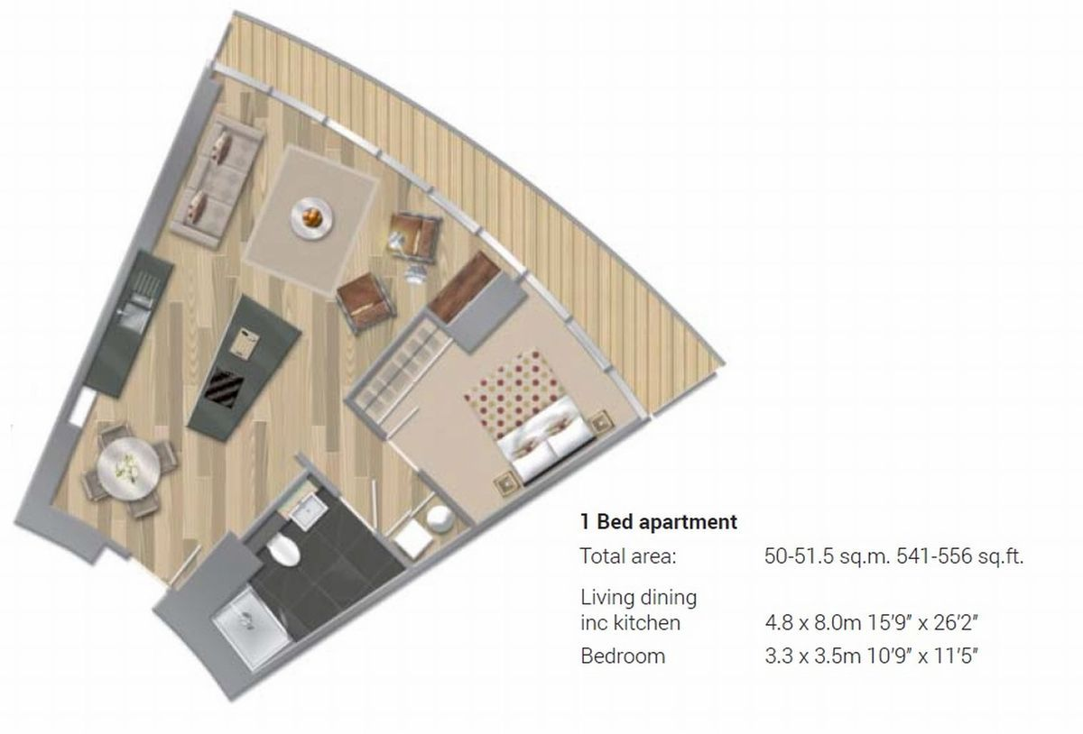 Flat Crossharbour Plaza in Greater London