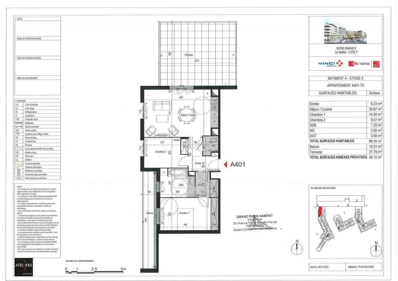 Flat Avenue Marceau in Drancy