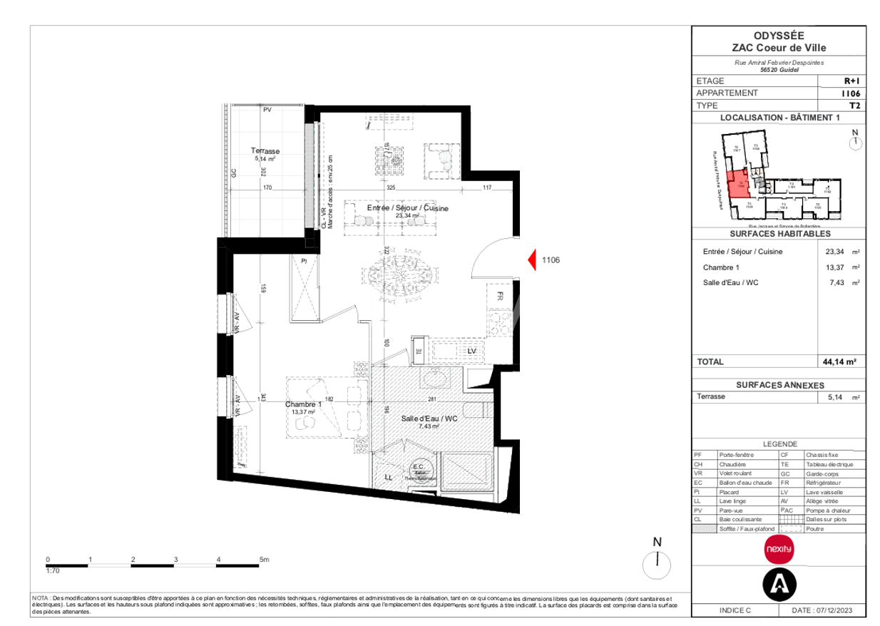 Flat Rue Amiral Febvrier des Pointes in Guidel