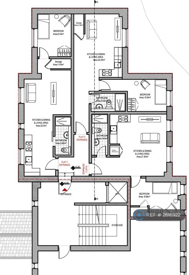 Flat Barnwell Court in Mawsley