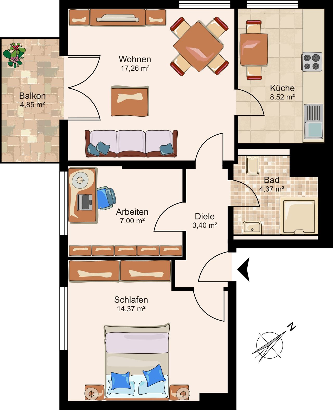 Wohnung Kochstraße in Aachen